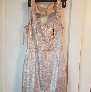 Gold fitted dress